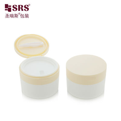 Купить SRS1 120g 150g Custom Light Warm White PP PCR Recycled Body Scrub Крем Контейнер из банка с ложкой online manufacture