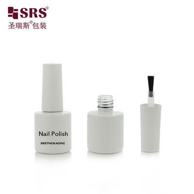 Купить DH-9A 8ML White Painted Glass Round Bottle With Brush For Nail Polish Remover Gel online manufacture
