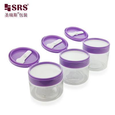 Купить PET007 200g 250g 300g Injection Color Plastic PET Cream Jar With Flip Cap Tweezer Spoon online manufacture