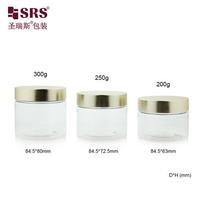 Купить PET008 200g 250g 300g Plastic Inject-Blow PET Jar With Screw Cap For Body Scrub Hair Masks Cream online manufacture