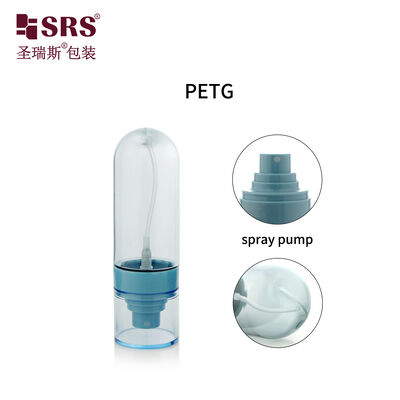 Купить PETG02 30ml 50ml 60ml 80ml 100ml Пустая на заказ полупрозрачная цветная синяя PETG бутылка с распылителем для тонизирования кожи online manufacture