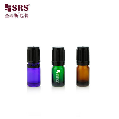 Купить SRS Amber Glass Roll On Bottle 5ml With Steel Gemstone Glass Ball For Essential Oil online manufacture