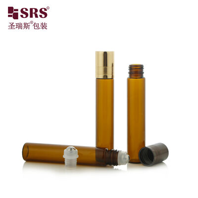 Купить 8ml/10ml/15ml Янтарная трубчатая стеклянная бутылка с вакуумным косметическим флаконом для парфюмерии эфирными маслами online manufacture