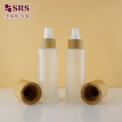 Luxury Empty Frosted Sprayer Fine Mist Bamboo Shoulder 100 мл Бутылка с ароматом Стекло
