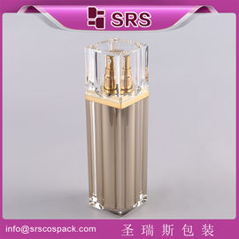 SRS China Cosmetic Airless container Производитель пустая квадратная бутылка акрилового лосьона