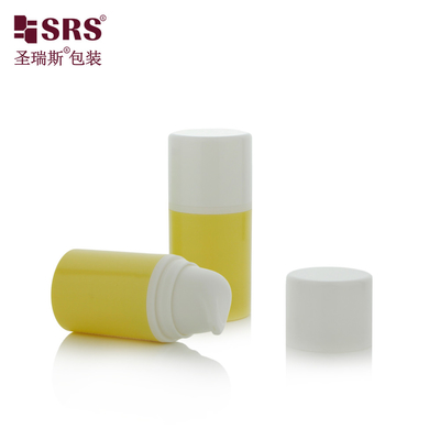 15 мл 30 мл Luxury White Glossy PP PCR Экологически чистые бутылки с насосом лосьона без воздуха бутылка 50 мл