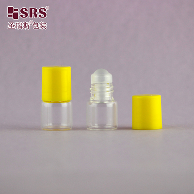 BLP-1ML Mini Travel Size Прозрачная стеклянная флаконка Роликовая бутылка для ароматизации эфирных масел без утечки