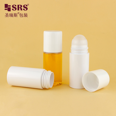 PET43 130ML 170ML Большой вместимости ПЭТ пластик настроить цвет Круглый ПЦР переработанный рулон на бутылке для геля дезодоранта