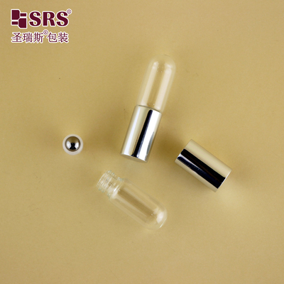 BLP-3ML Прозрачная круглая стеклянная бутылка для парфюмерного эфирного масла без утечки