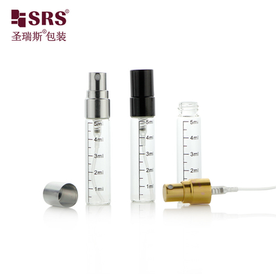 BLPA-5ML Прозрачная трубчатая стеклянная бутылка с мелким туманным распылителем для упаковки парфюмерии Небольшое количество доступно