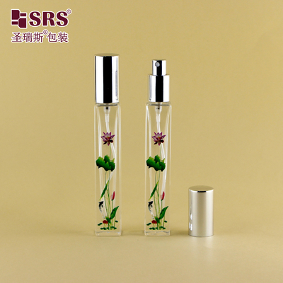 GSB2-10ML Квадратный Роскошный Высокий Конец Толстый Дно Прозрачная Прозрачная Стеклянная Бутылка Спрейер Прекрасный Мист Для Парфюмерии