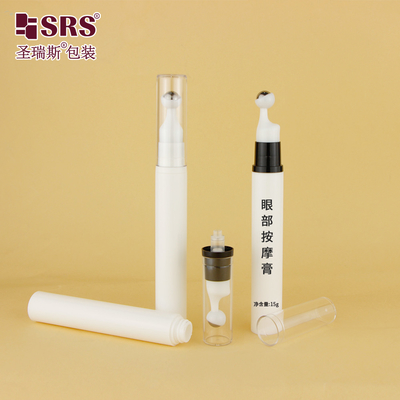 A0031 5ml 10ml 12ml 15ml AS PP безвоздушный пустой насос Сдавливающий роликовый шариковый бутылка для косметического глазного геля массажный сывороток аппликатор