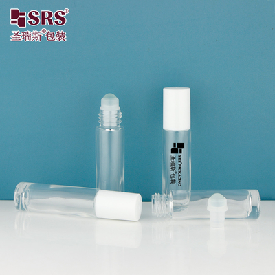 BLPM-10ML Прозрачный стеклянный ролик с формой на бутылке для массажа масла для ногтей без утечки