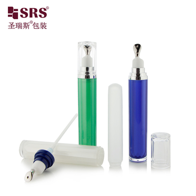 LR001-15ML Luxury Customise Painted Blue Green White Color Acrylic Double Wall Lotion Pump Bottle Container (Люксный индивидуальный бутылочный контейнер с крашеным синим зеленым белым цветом акриловым двойным стеновым лосьоном)