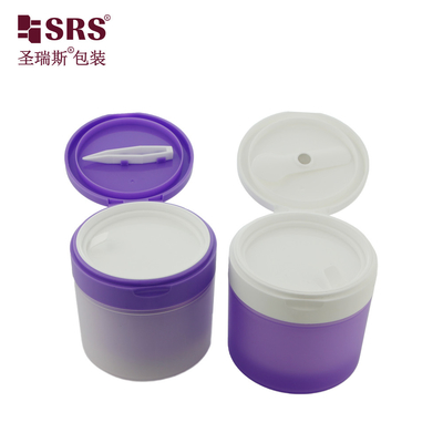 SRS1 120g 150g PP PCR Переработанный экологически чистый пластиковый гель для волос, крем для тела, банка для упаковки с пинцетом