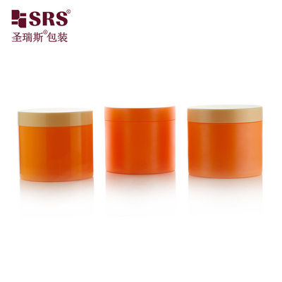 SRSQ 400g Окрашенный по заказу цвет Пластик PP Крем Боди Скруб Jar PCR Переработанный материал Мат Дополненный логотип доступен