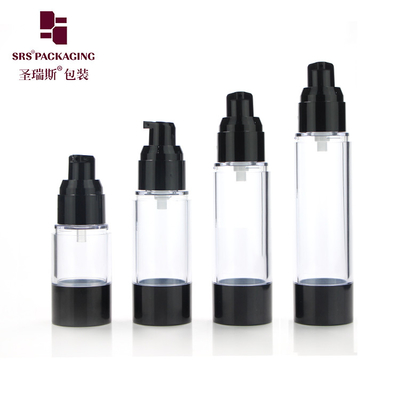 Классическая косметическая упаковка 15ml 30ml 40ml 50ml 80ml 100ml 120ml AS пластиковые безвоздушные бутылки