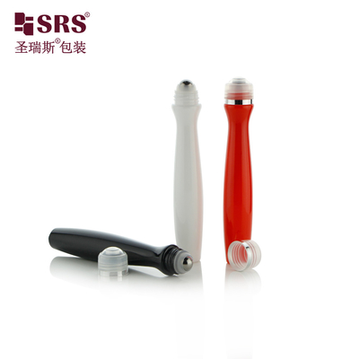 SRS8447-15ML Пустой на заказ цвет Пластиковый роликовый стальной шар для глаз гель радианская форма уникальный дизайн PETG материал аппликатор