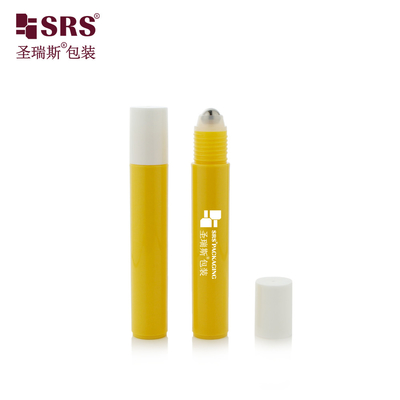 RPP-15ML Круглый пластик для инъекций индивидуальный цвет PCR PP переработанная бутылка с роликовым шаром для массажа глазная сыворотка