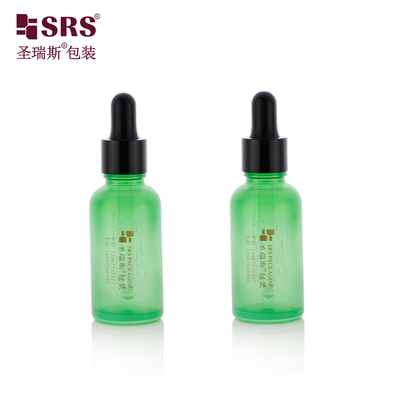 D001 5ml 10ml 15ml 20ml 30ml 50ml 100ml 18/415 Стеклянная бутылка с глянцевым пластиковым капельником для эфирного масла