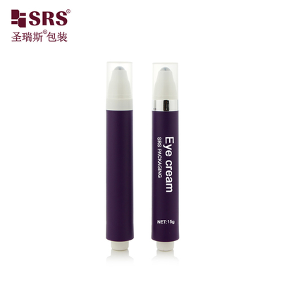 AY 10ML 15ML Пластиковая прессовая кнопка Дизайн безвоздушная роликовая массажная бутылка для увлажняющего геля для глаз