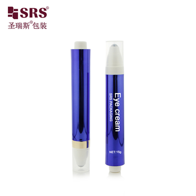 AY 10ML 15ML Рециклированный пластиковый насос Диспенсирующий дизайн Роликовый шар Оснащенный бутылкой для уменьшения темного круга Крем для глаз
