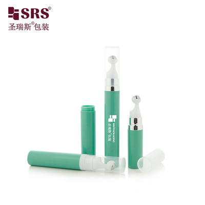 A0035 7.5ml 10ml 15ml Travel Pocket Size Plastic PP PCR Round Airless Pump Bottle Snap-on Design Roll On Serum Bottle (Пластик с круглой ПКР-процедурой, не содержащий воздуха)