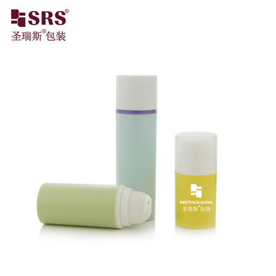PA0203 15ml 30ml 50ml Пустая косметическая упаковка Инъекционный круглый индивидуальный цвет PP ПЦР переработанный безвоздушный насос бутылка лосьон