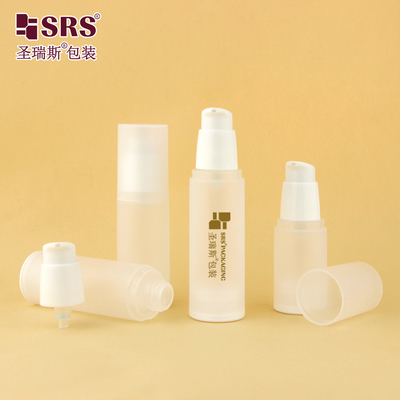 PA0216 20ml 30ml 40ml 50ml PP Glossy Matte In Mould Plastic PP PCR Airless Flask With Lotion Pump Skincare Packaging Площадка для ухода за кожей с насосом лосьона