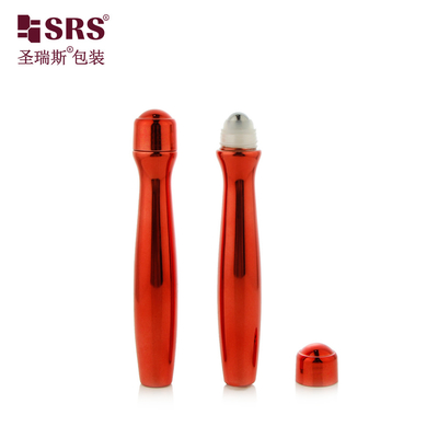 SRS8447-15ML Глянцевая металлическая PETG рулонка на бутылках для глазного геля с терапевтической массажной функцией в косметической упаковке