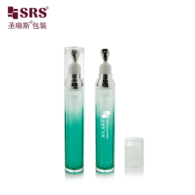 LR001-15ML Высококачественный аппликатор геля для глаз для ухода за кожей Металлическая цинковая головка акриловая лосьонная бутылка контейнерная трубка