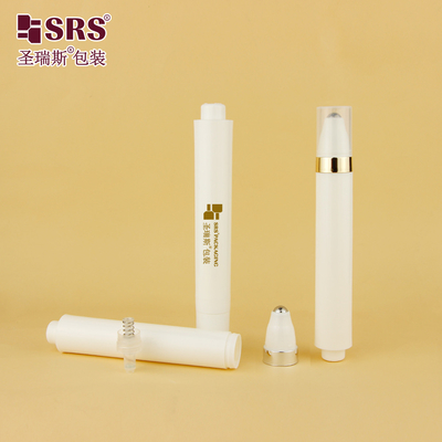 AY 15ML Инъекционный белый глянцевый матовый завершенный круглый ручка форма безвоздушный рулон на бутылке Для контейнера для глазного крема