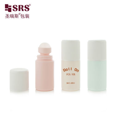 RPPC1-60ML Инъекционный вздув на заказ Цвет PP PCR Переработанная пластиковая рулонка на бутылке с гелем дезодоранта