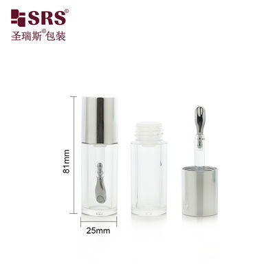 G1185 Skincare Empty Clear Plastic Round Makeup Cute Lipgloss Tube Cosmetic Packaging