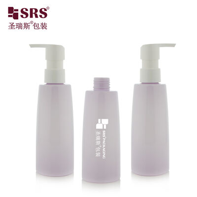 PET 200ml Empty Injection Purple Color Plastic Lotion Pump Bottle For Cleansing
