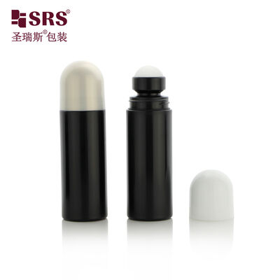RPPD 3 oz Customized Black Bottle With Dome Cap For Men Cooling Relief Gel Roller Bottles