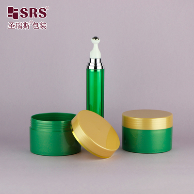 Luxury PP Plastic Cosmetic Packaging Set Roller Bottle And Jar Containers For Creams (Люксовый комплект косметической упаковки из полиэтиленового пластика) Бутылки и банки для кремов