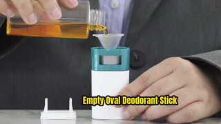 D043 Пристальный взгляд: 20 г пустой контейнер-дезодорант-карандаш для бальзама против зуда овальной формы из полипропилена